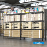 Guan River 4-Shelf Adjustable Metal Shelf Wire Shelving Unit Heavy Duty Storage Rack Display Shelf for Office,Kitchen,Bedroom,Bathroom,Laundry,Pantry Basement,Garage(Black,48" L x 18" W x 62" H) Guan River