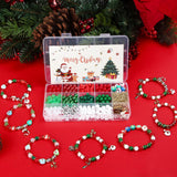615PCS Christmas Beads for Jewelry Making, Red Green Beads for Bracelets Making Kit, Christmas Clay Beads Charms for Necklace Making Jewelry DIY Crafts Gifts for Girls Kids Adults Meafeng