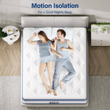 Twin Mattress, 12 Inch Twin Size Hybrid Mattress in a Box with Memory Foam and Individual Pocket Springs, Extra Lumbar & Shoulder Support, Pain Relief Fiberglass-Free LAZYCAT