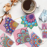 LINGFANG 16 Pcs Diamond Painting Bookmark, DIY Corner Book Makers for Book Lovers, Diamond Art Beginners, Small Diamond Art Kits, Paint by Art Crafts Supplies Gift for Women Girls (Mandala) LINGFANG