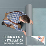 TUFFIOM 7.5 x 20 FT Garage Floor Mat, Thickened Diamond Plate PVC Garage Flooring Roll for Under Car Parking Protect, Floor Mats for Garage, RV Trailer Flooring, Water/Stain Resistant TUFFIOM