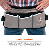 Arsenal 5706 Canvas Waist Tool Apron with 13 Pockets, Gray Ergodyne