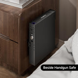 Eamiruo Vehicle Gun Safe for Handgun with Fingerprint, Keypad Lock, Key, Biometric Car Gun Safe for Pickup, SUV, Truck, Sedan and Hatchback, Quick Access Pistol Safe for Nightstand Beside EAMIRUO