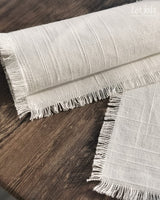 Letjolt White Placemats Farmhouse Cotton Linen Place Mats Set of 4 Home Kitchen Dining Table Decor Letjolt