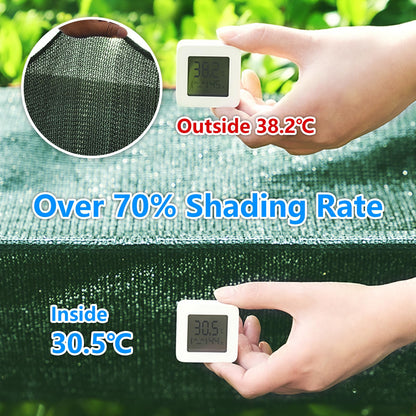 Glieskir 90% Blackish Green Shade Cloth, 10x12FT Resistant Garden Sun Shade Net, Durable Mesh Shade Tarp with Reinforced Grommets for Greenhouse, Plant, Chicken Coop, Pergola, Canopy