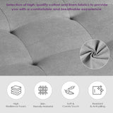 TYBOATLE Sofa Couch, Living Room Furniture Sectional Sofa Sets 3 Pcs, Tufted Mid-Century Loveseat w/USB, Cupholders & Comfy Single Sofa for Small Space, Apartment, Office (Light Grey) TYBOATLE