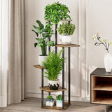 AZERPIAN Plant Stand 5 Tier Indoor Metal Flower Shelf for Multiple Plants Corner Tall Flower Holders for Patio Garden Living Room Balcony Bedroom, Black (5 Tier-Black) AZERPIAN