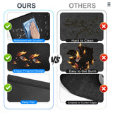 CHERAINTI Under Grill Mat for Outdoor Grill, Large 48 x 32 Inch Double-Sided Fireproof Deck and Patio Protector Mat, Oil-Proof Waterproof Indoor Fireplace Fire Pit BBQ Mat Grill Pad for Under Grill CHERAINTI