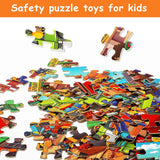 Large Piece Jigsaw Puzzles for Kids Ages 4-6 6-8 8-10 Year Old 100 Pieces Jigsaw Puzzles for Kids Construction Engineering Vehicle Puzzles Educational Toys Gift for Children Boys Girls Ages 4-10 TOCHILD