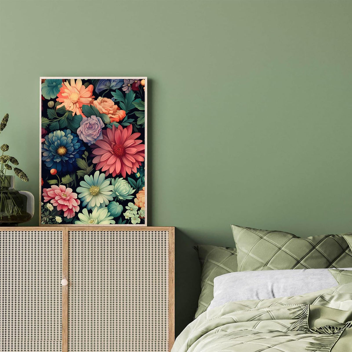 Ausanrl Flower Diamond Painting for Adults - Beginner-Friendly Flower Plant Gem Art Kit for Home Wall Decor, 12x16inch Ausanrl