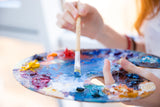 Artlicious Wooden Paint Palette - for Acrylic, Oil, Watercolor - Kids & Adults Artlicious