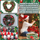 Shappy 4 Pieces Clear Christmas Wreath Storage Container 24 Inches Xmas Wreath Storage Bag Plastic Christmas Garland Container with Dual Zippers and Reinforced Handles for Xmas Seasonal (Clear) Shappy