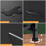 DUMOS Dresser for Bedroom 4 Storage, Tall Fabric Closet Chests Organizer Tower Furniture with Wooden Top Metal Frame for Clothes, Kids, Living Room, Hallway, Entryway, 4-Drawer, Black DUMOS