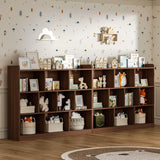 DIYART 3-Tier Brown Bookshelf with 10-Cube Storage for Modern Living Spaces DIYART