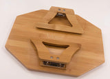 Xchouxer Side Tables Natural Bamboo Sofa Armrest Clip-On Tray, Ideal for Remote/Drinks/Phone Xchouxer
