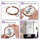 Piutouyar 3 Pieces 4 Inch Embroidery Hoop Set Imitated Wood Display Frame Embroidery Hoops Circle Cross Stitch Hoop Ring for Art Craft Sewing and Hanging Ornaments Decor Piutouyar
