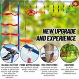 Ninja Warrior Obstacle Course for Kids Outside-Ninja Slackline 52ft with 11 Durable Obstacles-Climbing Net,Wheel, Warrior Gymnastics & Monkey Bars,Slack Lines for Backyard for Kids. Just.smile