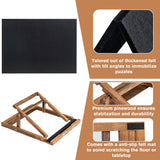 Tektalk Foldable Jigsaw Puzzle Board with 3 angle adjustable Bracket / Stand, Lightweight Portable Puzzle Mat Plateau with Wooden Easel, Foldaway Felt Puzzle Table, for Up to 1000 Pieces - Black Tektalk