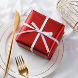 RUSPEPA Red Christmas Wrapping Paper - Solid Color Matte Metallic Red Paper Roll, Perfect for Valentine's Day, Wedding, Birthday, Christmas, Baby Shower, Anniversaries - 17 Inches X 32.8 Feet RUSPEPA