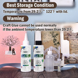 OBSEDE Craft Glue Dries Clear Art Adhesive 4fl oz/120ml with Fine Metal Tip Bottle Applicator Kit for DIY Crafts Glitter Paper Card Decoupage Scrapbooking OBSEDE