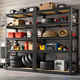 ZEUKMXOO Storage Shelves Garage Shelving Unit Heavy Duty,Metal Racks for Stoage 60 inchs,5 Tier Garage Organization, Adjustable Steel Rack for Closet, Pantry, Warehouse,2000LB ZEUKMXOO