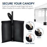 Best Choice Products 10x20 Party Tent, Heavy Duty Waterproof Large Outdoor Event Easy Pop Up Canopy Shelter w/Sidewalls, 1-Button Setup, Wheeled Case, Weight Bags - White Best Choice Products