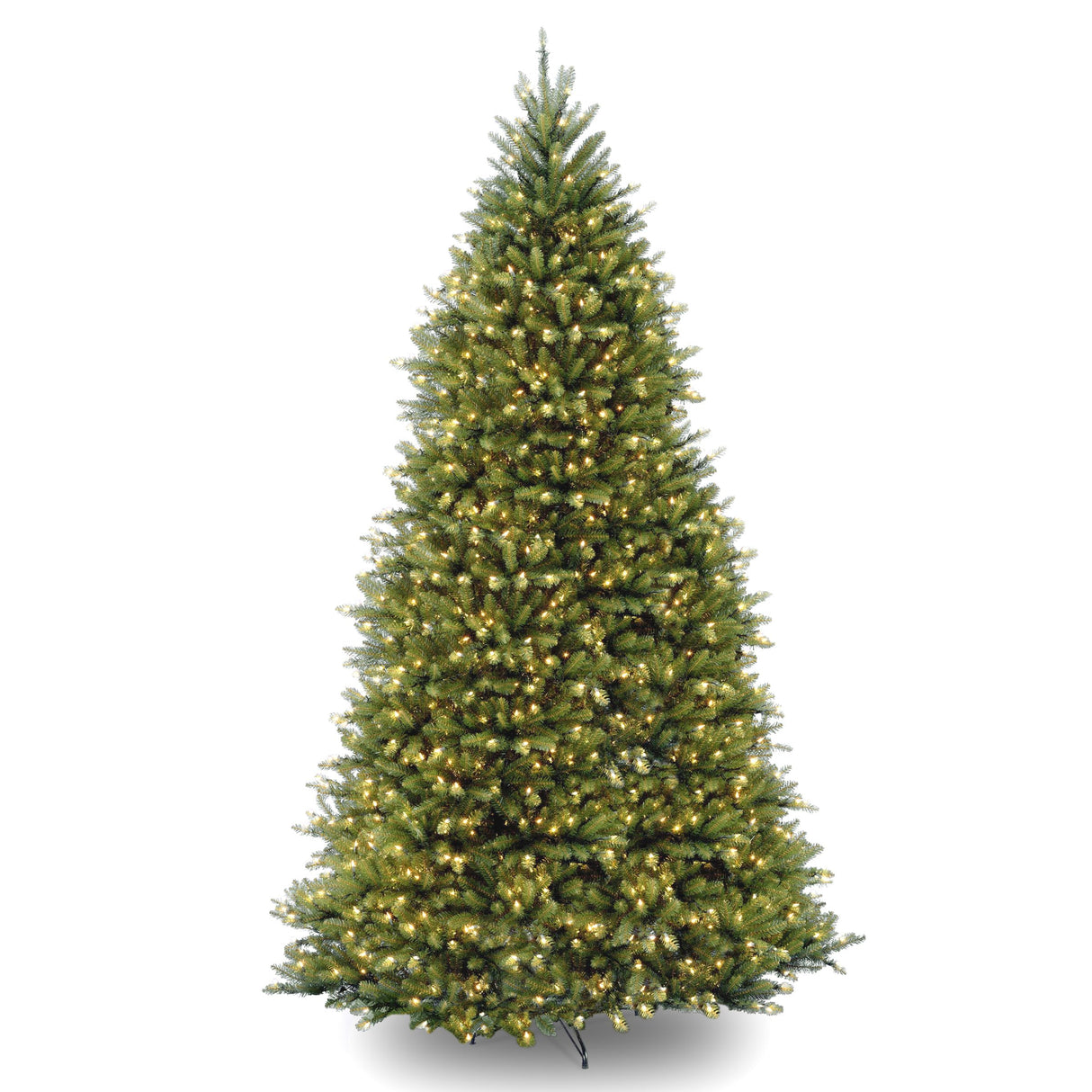 National Tree Company Pre-Lit Artificial Full Christmas Tree, Green, Dunhill Fir, Dual Color LED Lights, Includes PowerConnect and Stand, 12 Feet National Tree Company