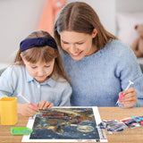 MOGTAA Christmas Diamond Art Kits for Adults, 5D Full Drill Christmas Train Diamond Painting Kits for Adults Beginner, DIY Round Diamond Dots for Adults, Gem Art for Home Wall Decor 12 X 16 Inch MOGTAA