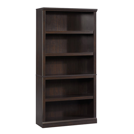 Sauder Miscellaneous Storage 5 Bookcase/Book Shelf, L: 35.28" x W: 13.23" x H: 69.76", Jamocha Wood finish Sauder
