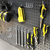 Seville Classics UltraHD Heavy Duty Commercial Lighted Workcenter w/Pegboard, 500 lbs. Weight Capacity for Garage, Warehouse, Workshop, Stainless Steel Top, Graphite, 48" W x 24" D x 65.5" H Seville Classics