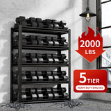 5 Tier Garage Shelving Storage Shelves 2000LBS Heavy Duty Metal Shelving Units 63" H Adjustable Industrial Utility Shelves Rack for Warehouse Garage Basement Living Room (15.7" D×31.5" W×63" H) Guomao