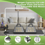 MODCART 42" Hydraulic Pet Grooming Table w/Anti-Static Table Top, Heav Duty Z-Lift Dog Grooming Table/21-36 w/Armrests/Leash Covers/Tool Organiyzers/Hooks, Weight Capacity 330LBS Black MODCART