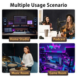 AUSLET 36 Pack Sound Proof Foam Panels for Walls 12" X 12" X 2" Pyramid Acoustic Foam Panels with Self-Adhesive High Density Soundproof Wall Panels for Studio and Home AUSLET