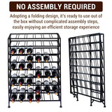 MyGift Black Metal Wine Rack Freestanding Floor Stand, 9 Tier Beverage Bottle Storage Shelf - Holds up to 54 Bottles MyGift