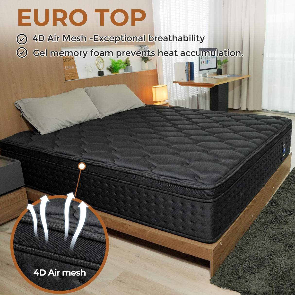 WinxMatrs Twin Mattress, 10 Inch Memory Foam Hybrid Mattress in a Box, Independent Spring for Motion Isolation and Pressure Relief, Comfortable Medium Firm Edge Support WinxMatrs