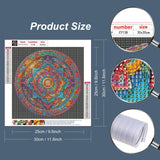 Stalente Diamond Painting Kits for Adults, 5D DIY Diamond Art Kits for Beginners Round Full Drill Diamond Painting for Home Wall Decoration Gift 12×12inch, Mandala Stalente