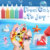 Kiditos Magic Water Elf Toy Kit, Aqua Fairy Water Gel Kit-20 Magic Gel&10 Animal Molds–Make Your Own Water Pets & Squishy Toys–Fun Summer DIY Craft Kit, Birthday Gifts & Party Favors for Kids Ages 3+ Kiditos