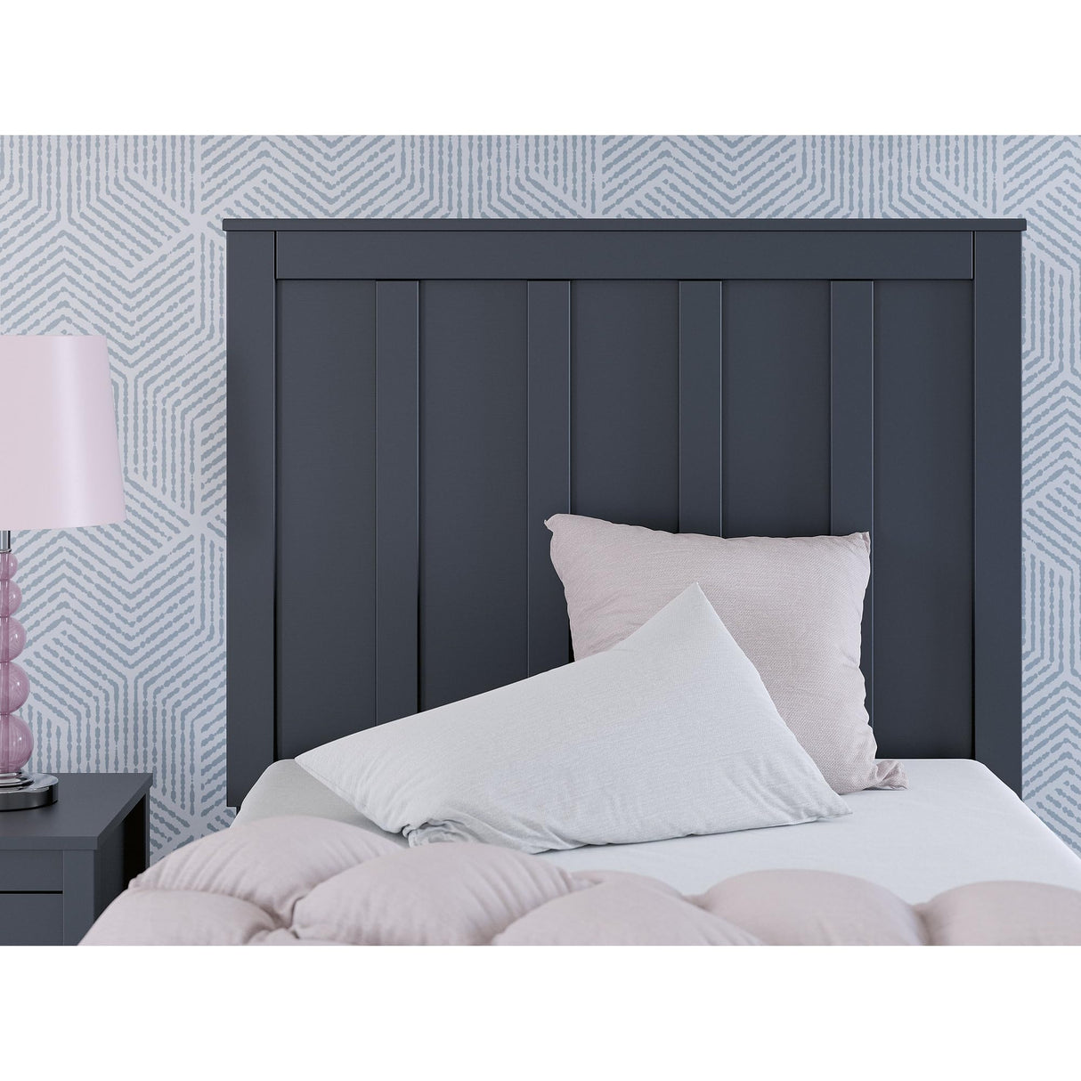 Signature Design by Ashley Simmenfort Farmhouse Panel Headboard with Matte Finish, Twin, Blue Signature Design by Ashley