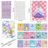 STAOVA Poke in Art Kits for Girls, DIY Pretty Princess Game with 12 Pcs Magical Princesses & 9 Pcs Accessories, Crafts for Kids Ages 4-8, 8-12 (Purple) STAOVA