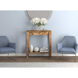 Safdie & Co Rustic Farmhouse Entry Table, Brown Solid Wood Console Table, Use As Doorway Table, Hallway Desk, or Accent Furniture for Decorating Safdie