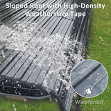 MUPATER 12' x 20' Outdoor Heavy Duty Metal Carport, Car Shelter Shade Garage, Carport Canopy with Heavy Metal Frame, Metal Roof and Bolts for Car, Trucks, Boats, Grey MUPATER