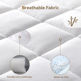 TERISTE 8 Inch Full Mattress Breathable Gel-Memory Foam Plus Pillowtop Mattress, Cool and Skin-Friendly, Fiberglass Free, Mattress in a Box, CertiPUR-US® Certified TERISTE