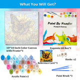 Artunion Framed Paint by Numbers Kit for Adults Beginners & Kids Ages 8-12,Sunflower Butterfly Paint by Number with Frame,Floral Paint by Numbers Kit on Canvas 10 * 10 Inch Without Easel Artunion