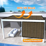 Artpuch Outdoor Pergola Shade Cover 10x18 FT Sun Shade Cloth with Grommets Mocha 90% UV Protection Canopy Patio Privacy Screen (Customized Available) Artpuch