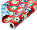 American Greetings 175 sq. ft. Reversible Kids Christmas Wrapping Paper, Santa and Snowflakes (1 Jumbo Roll 30 in. x 70 ft.) American Greetings
