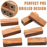 DoubleFill 20 Pcs Pre Drilled 7mm Olive Wood Pen Blanks for Woodturning Pen Turning Kit for Pen Making Supplies DIY Crafts, 2 1/2" x 3/4" x 3/4" DoubleFill