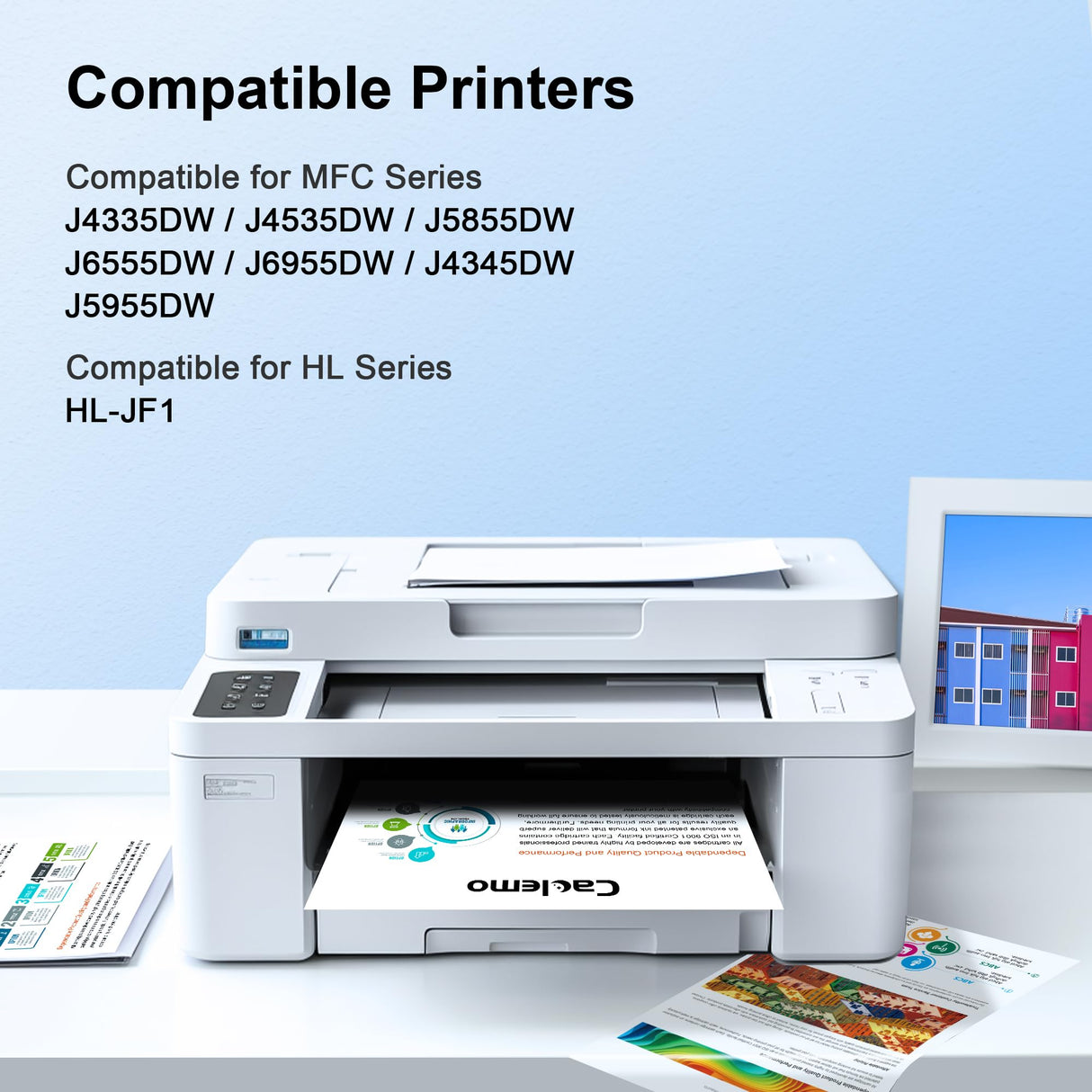 LC406 Ink Cartridges for Brother Printer for Brother LC406 Ink Cartridges LC406XL LC406 LC 406 Compatible with Brother MFC-J4535DW, MFC-J5855DW,MFC-J4335DW,MFC-J6555DW Printer (4 Pack) Caclemo