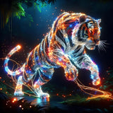 Tiger Diamond Art Kits for Adults, Animals 5D Diamond Painting Kits for Adults, DIY Gem Painting, Crafts for Adults, Dimond Art Paintings Kit, Full Drill Diamond Dot for Home Wall Decor 14 X 14 Inch Xoaoes