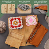 Newkita 15.5" Foldable Crochet Blocking Board with 40 Steel Pegs/Pins for Granny Squares & Small Projects, Adults Newkita