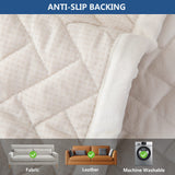 Eismodra Couch Cover,Sectional Couch Covers,Sofa Covers for 3 Cushion Couch,Anti-Slip Sofa Slipcovers for Dogs Cats Kids Loveseat Recliner L Shaped Armrest Backrest,White 36''x36''(Only 1 Piece) Eismodra